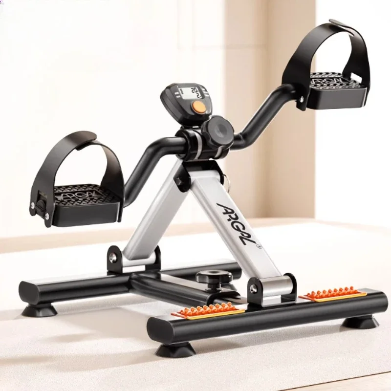 Mini Pedal Exerciser Foot Pedal Exerciser with Adjustable Resistance Arm Leg Exercise Bike Under Desk Bike for Indoor Physical