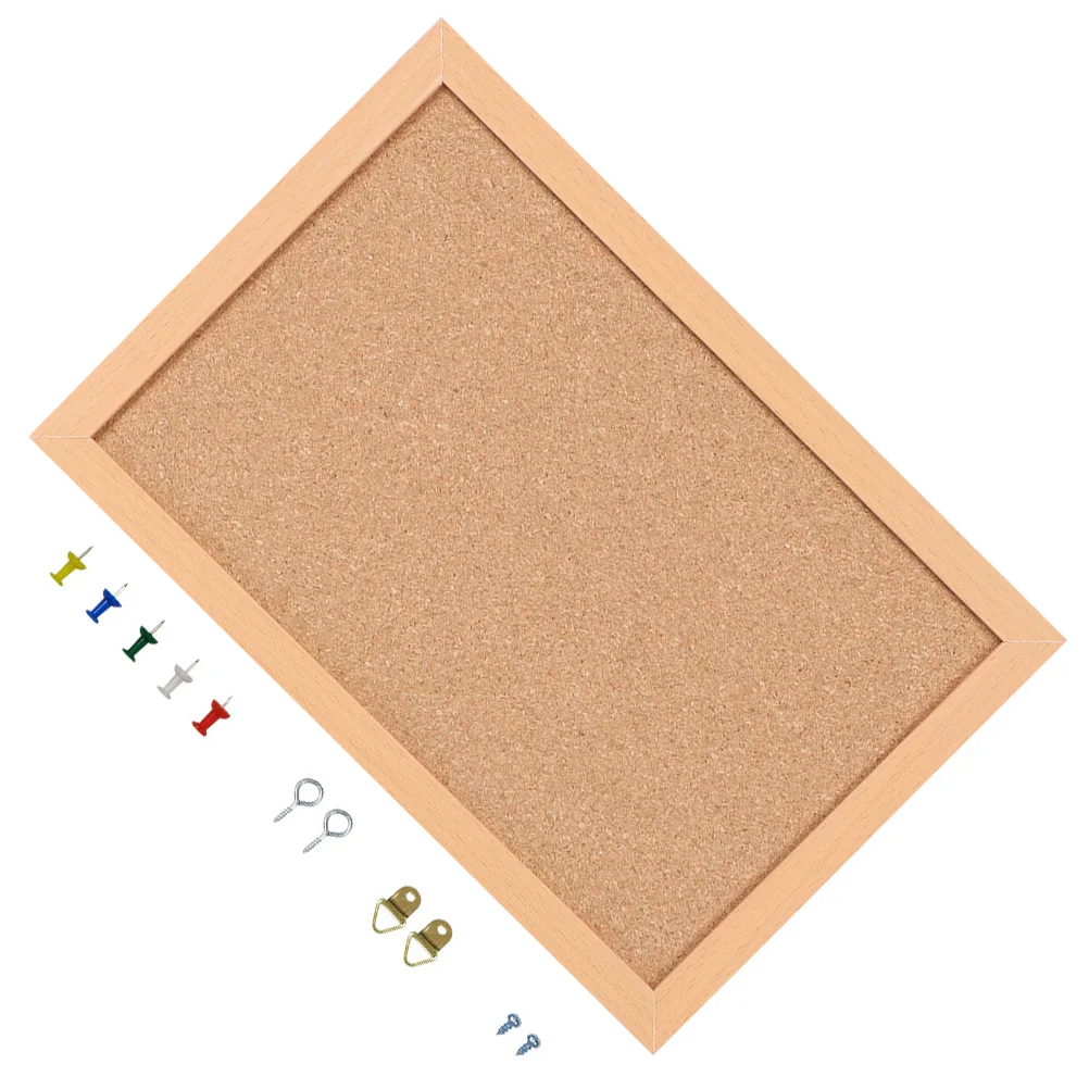 Thumbtack Board Cork Double-sided Corkboard Message Memo Display Wall-mounted Photo Information Show Iron Bulletin