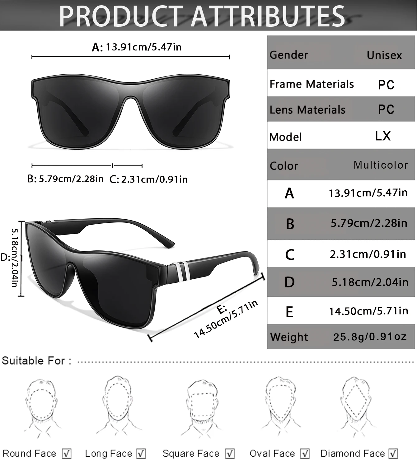 LOISRUBY Marke Radfahren Sonnenbrillen Männer und Frauen Outdoor Angeln Fahren UV400 Brillen Sport Luxus Multi Farbe Sonnenbrille – Detail 13