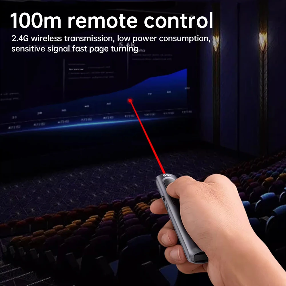 قلم تحول الصفحات الرقمي الذكي متعدد الوظائف S12، قلم تحكم عن بعد PPT مقدم مناسب للتدريس والمحاضرات وما إلى ذلك.