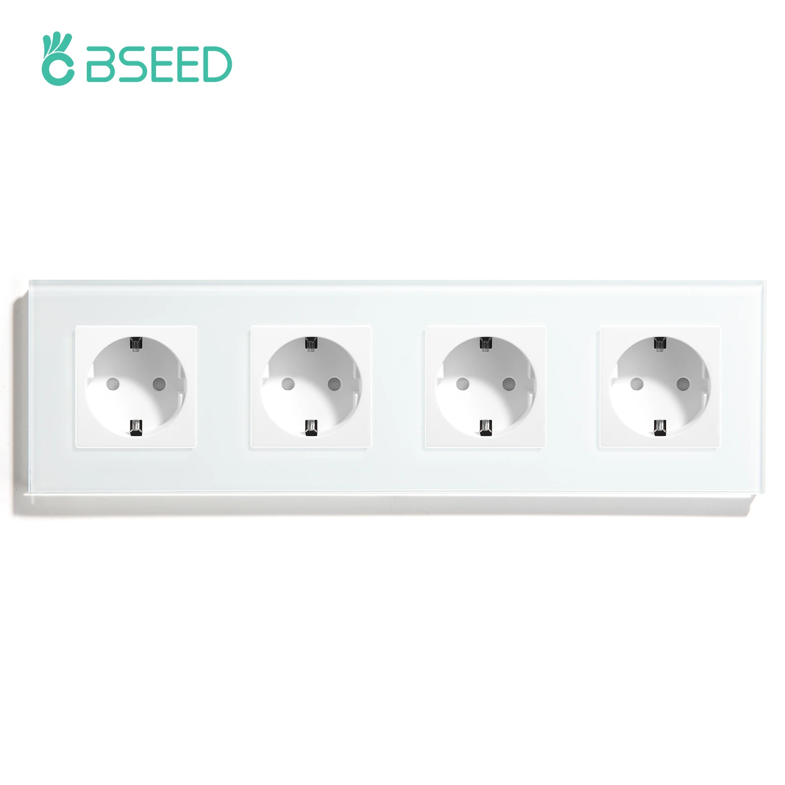 BSEED EU standaard stopcontacten Type-C stopcontacten Stopcontact USB-oplaadpoort Glazen paneel Kinderbescherming 16A
