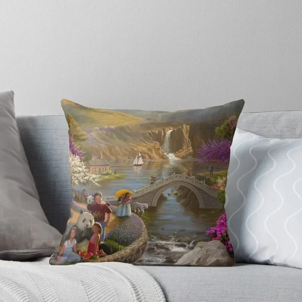 

Paradise in a Valley Throw Pillow Cushions Home Decor Pillowcase Cushion Pillowcases Bed Cushions pillows decor home pillow