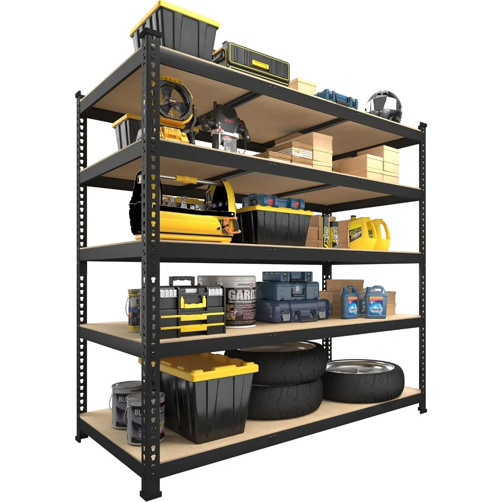 

Heavy Duty Storage Shelves - 47" W x 18" D x 71" H 5 Tier Adjustable Garage Storage Shelving, Metal Storage Utility Rack Shelf