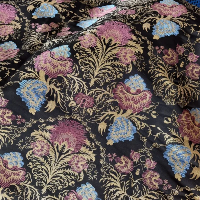 Gold thread jacquard fabric for suit sets trousers skirts shoes and bags