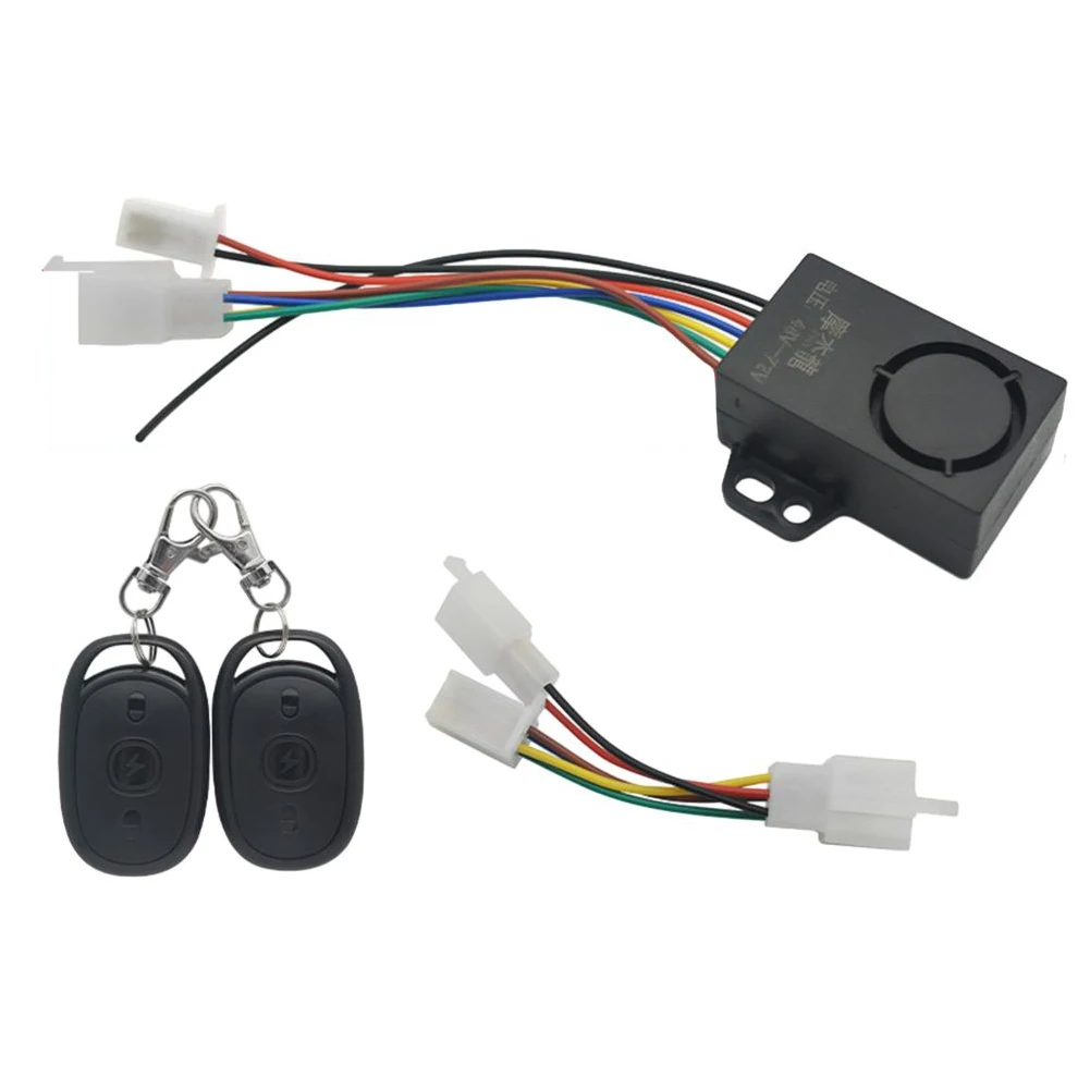 Electric Vehicle Alarm System 48-72V Alarm Volume 120db Click Converters Sensitivity Special Waterproof Design