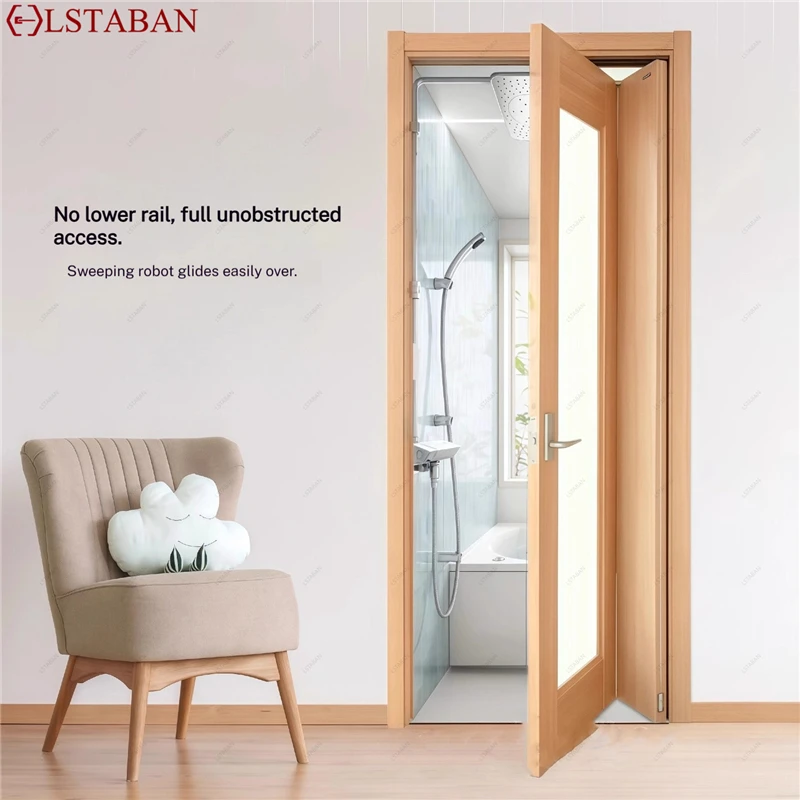 

Japanese Style 37 Folding Door Complete Hardware Accessories for Indoor Bathroom Toilet Sliding Door Hinge Space Saving System