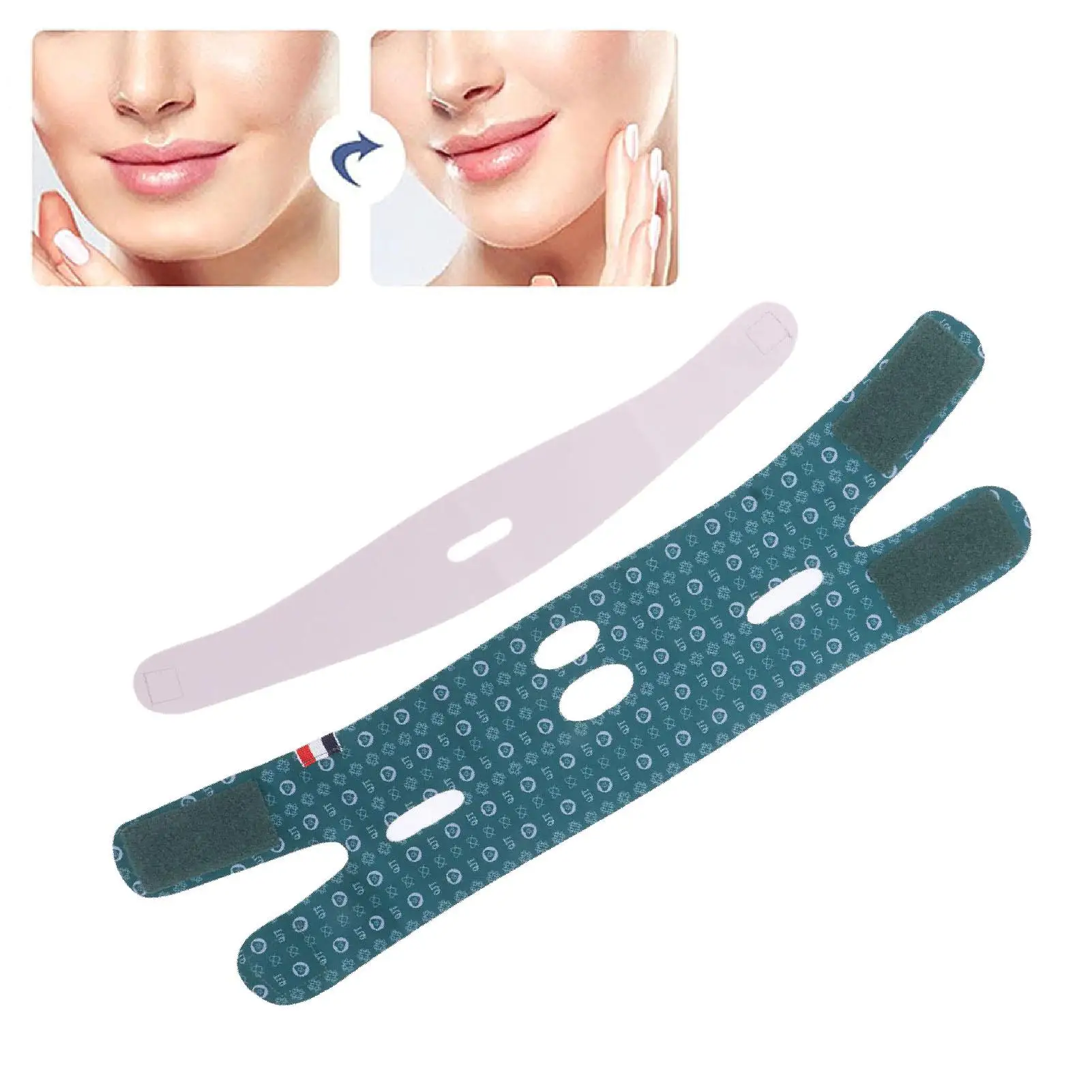 Ultra Thin Double Chin Reducer Strap: Sag Prevention for Office - Soft, Reusable V Shape Face Strap for Men & Women