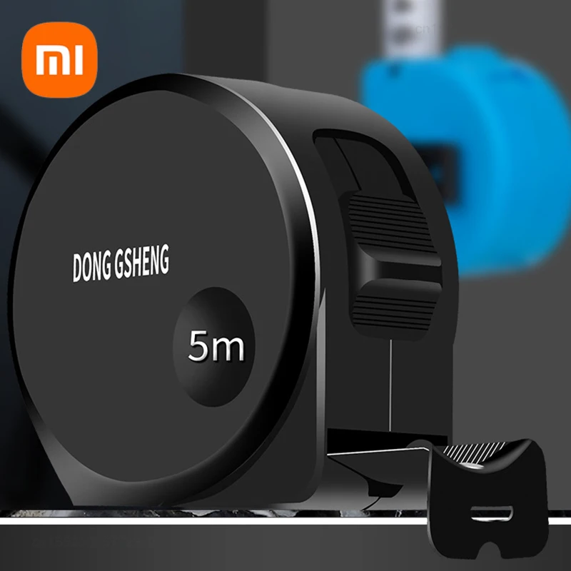 Xiaomi-black Steel Material Measuring Tape Medida Espessado Alta Precisão Carpintaria Portátil 5m 75 m 10m 1pc