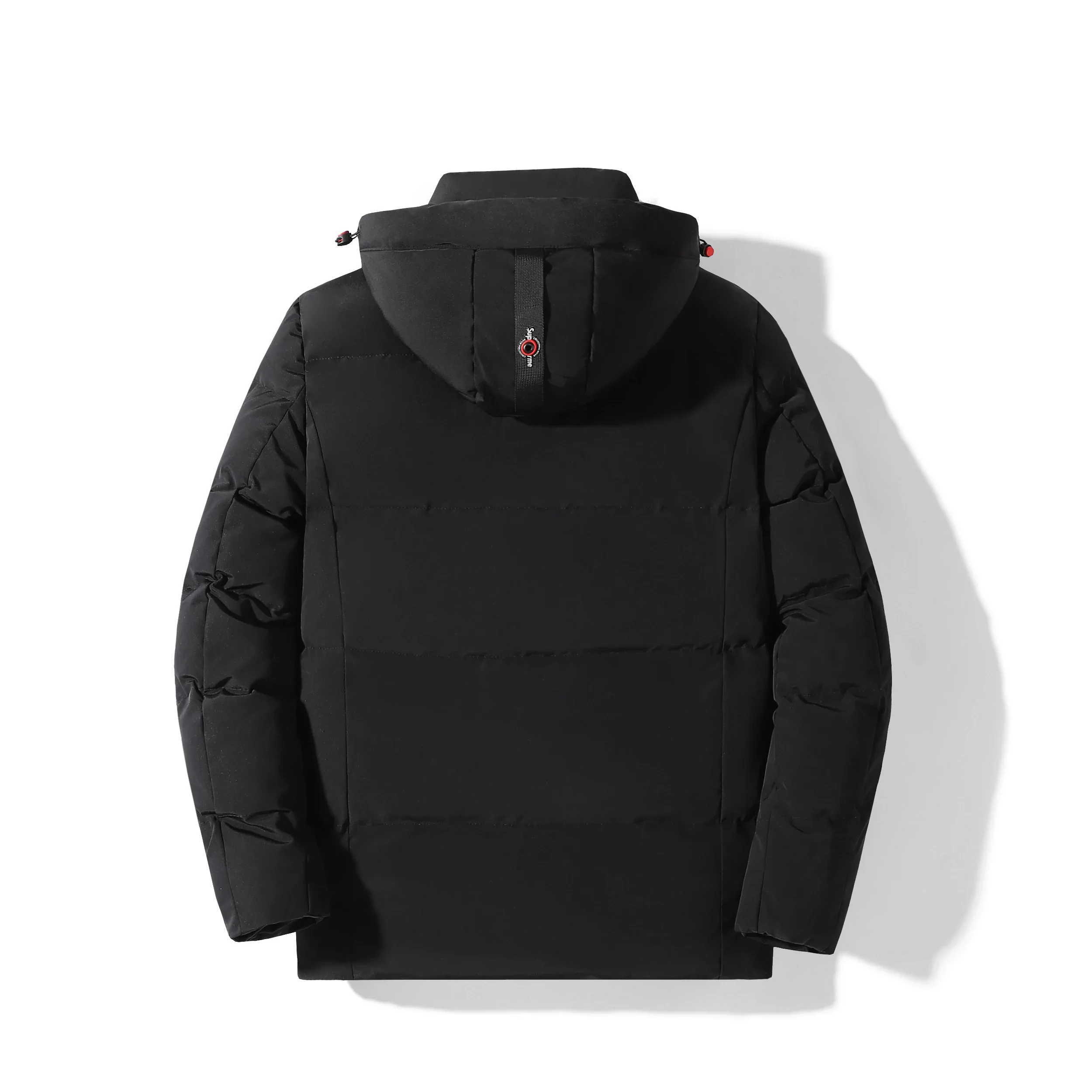 Winter Retro Jacket Men's High Quality Solid Color Thick Warm Hooded Padded Coat Male Business Windproof Zipper Pocket Parka