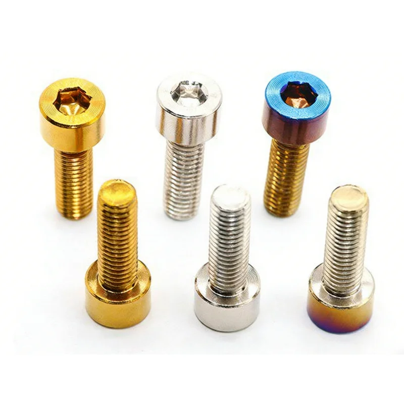 Hex Socket Cap Head Screw Titanium Plated 304 Stianless Steel Burning Blue Plated Allen Key Bolts Left/Right Thread M8 M10
