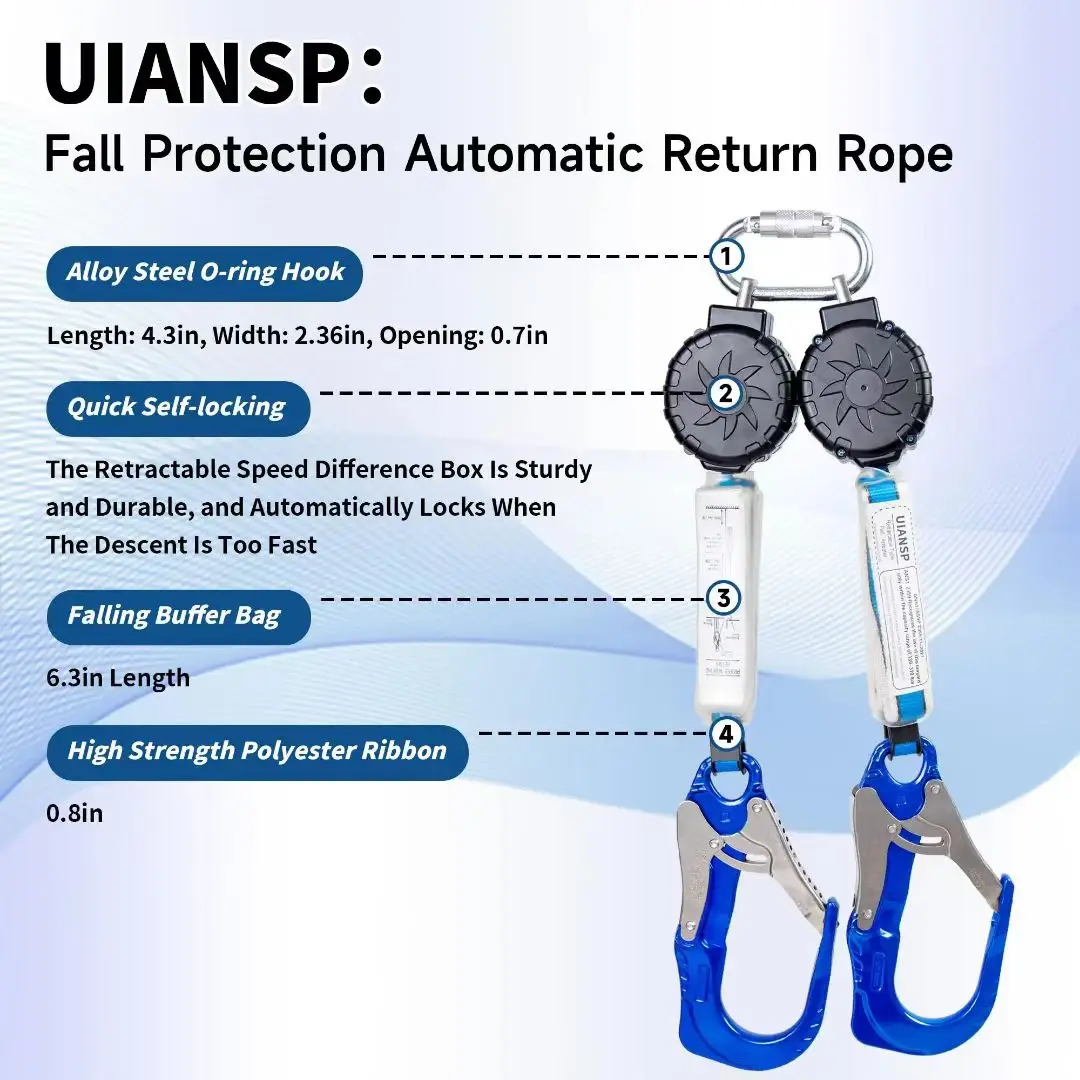 Sunflower Style Self-Retracting Lifeline with Automatic Fall Arrest for Construction