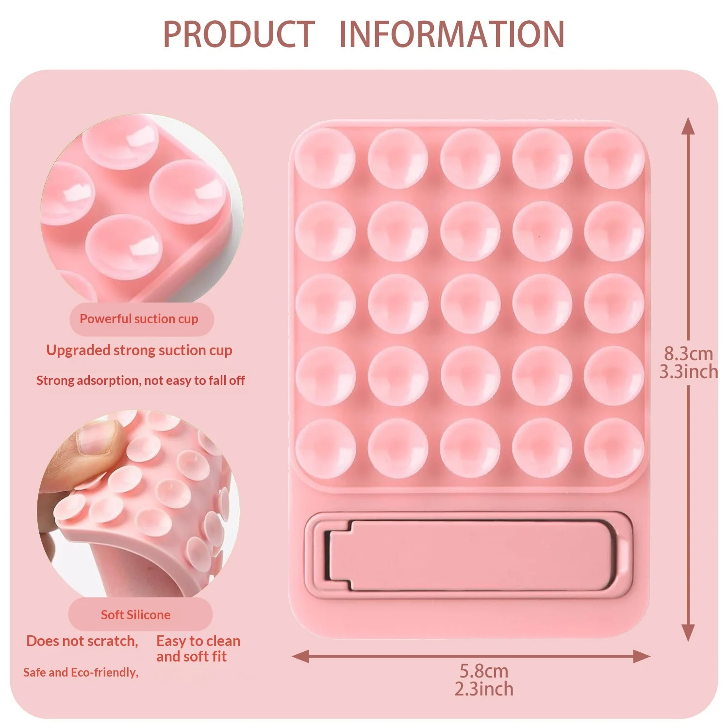 سيليكون شفط الهاتف جبل مرآة دش حامل هاتف طوي لاصق الهواتف الذكية ملحق لصور شخصيات ومقاطع الفيديو