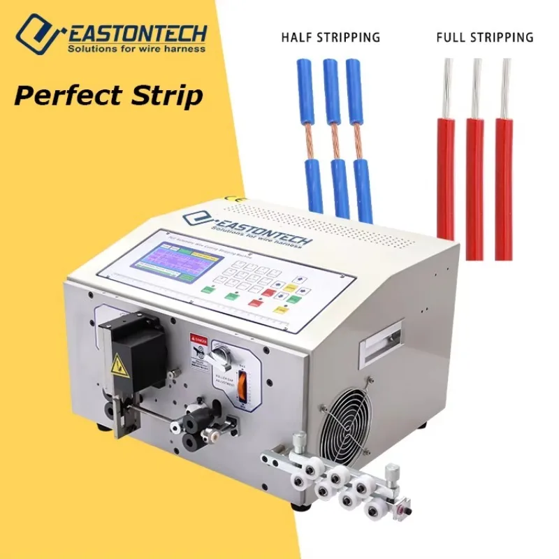 Automatic 0.1-4.5mm2 Cable Cutting And Stripping Machine For 32-11AWG Wire EW-02A