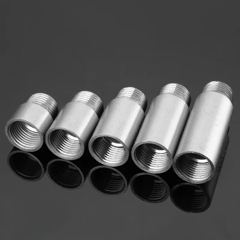 1/8' 1/4' 3/8' 1/2' 3/4' 1' 1.2' 1.5' 2' Male X Female Thread Extension Tube L=3-50cm 304 Stainless Steel Pipe Fitting Connector