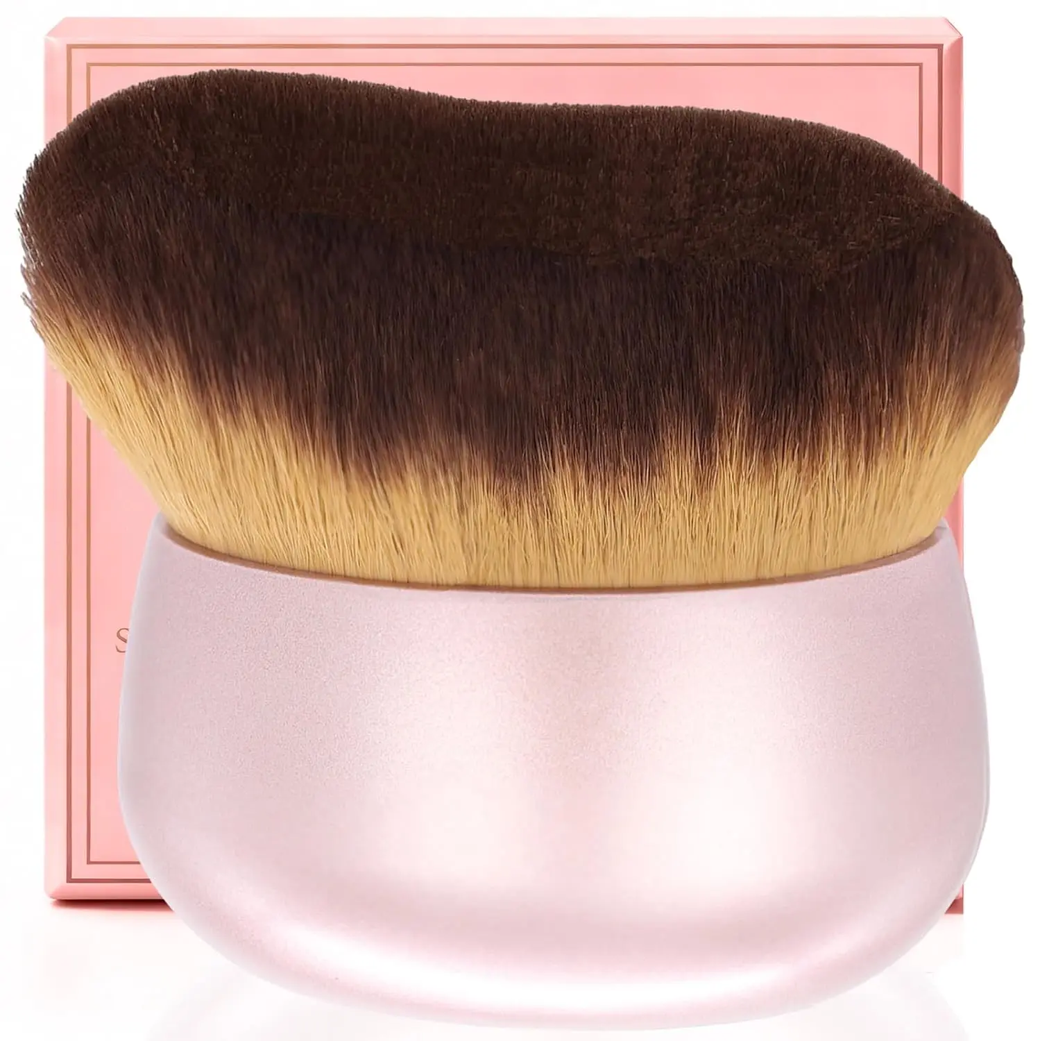 

Extra Large Body Makeup Brush for Self Tanner, Leg Makeup & Bronzer Blend, 75mm Wide Kabuki Brush for Even Application, Wet &