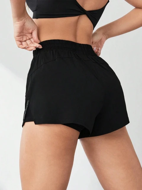 2026 New Style Faux Two-Piece Yoga Shorts