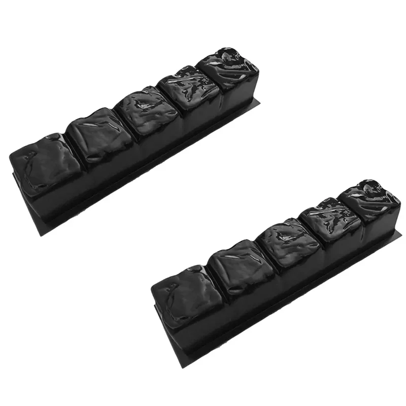 

A43T 2Pcs Simulation Stone Pavement Patio Concrete Stepping Driveway Paving Path Mold Black ABS