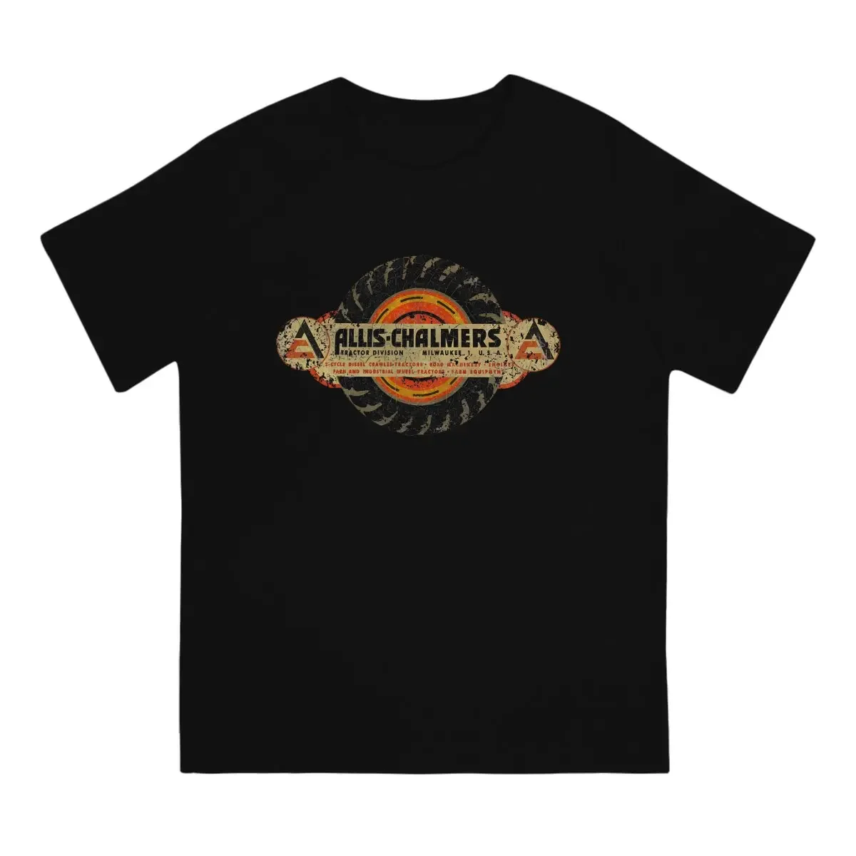 Men's Popular Sticker T Shirts Allis-Chalmers Pure Cotton Clothes Cool Short Sleeve Crew Neck Tees Gift Idea T-Shirt