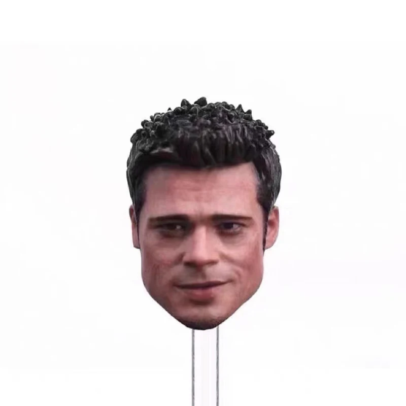 1/6 Young Brad Pitt Head Sculpt PVC Male Soldier Head Carving Model Fit 12'' Soldier Action Figure Body Dolls