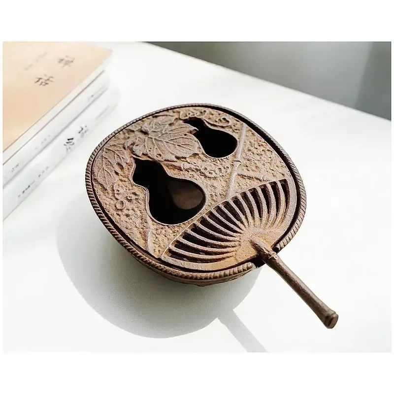 Hot Sell Bamboo Basket, Fan Cover, Cast Iron, Used Incense Burner, Seal Incense, Mosquito Repellent Incense Dispenser