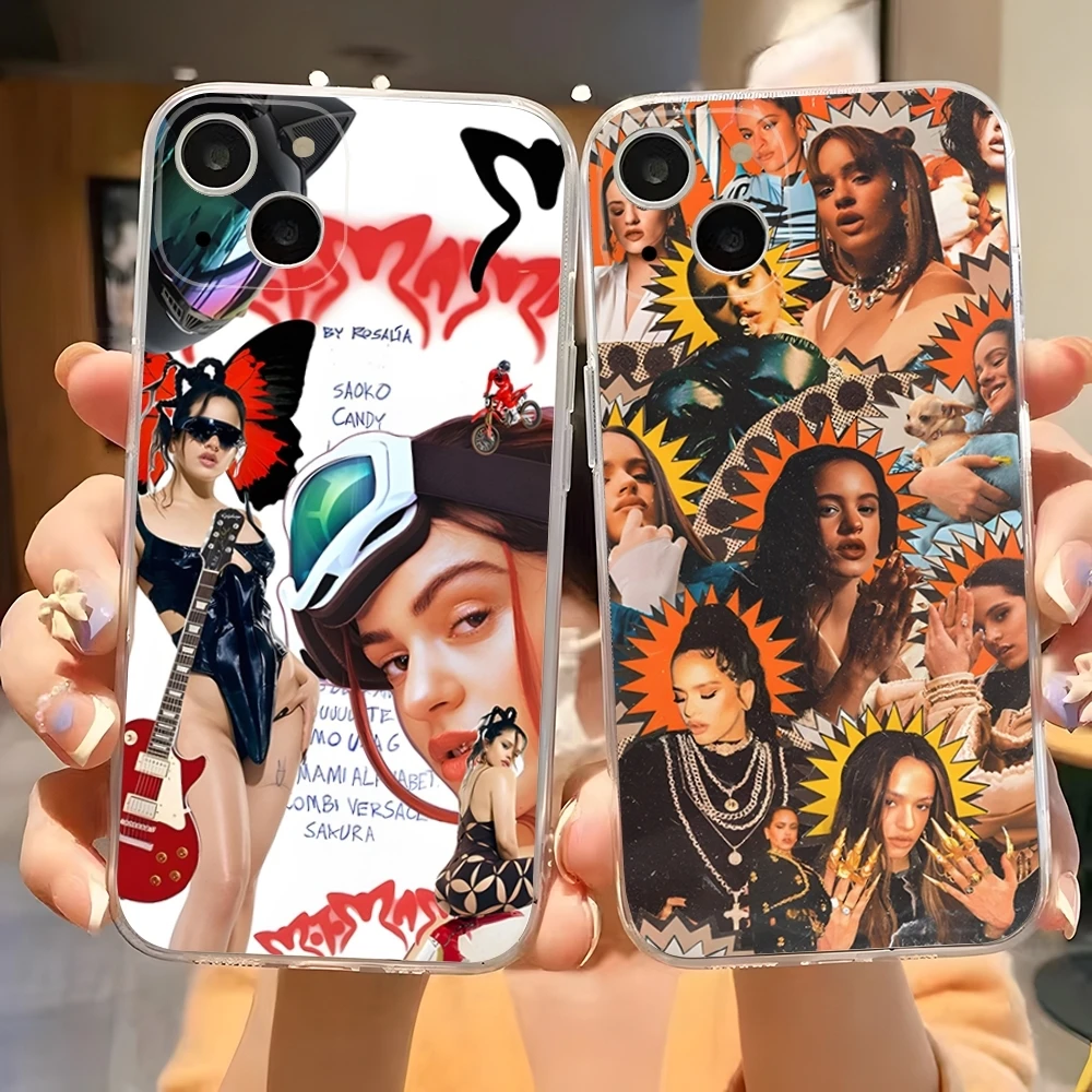 B-hermosa funda de teléfono Rosalia Pienso En Tu para 15 Pro Max Iphone 17 14 Plus 11 12 13 16 Plus X XR XS SE cubierta transparente