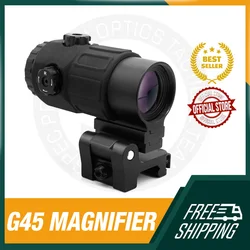 Tactical Airsoft Hunting G45 5X Magnifier Scope With STS QD Mount Used With Holographic Weapon Sight Red Dot In Stock