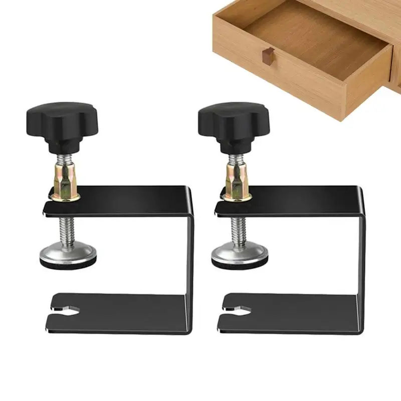 

Drawer Mounting Clamps Portable Stainless Steel Rustproof Clips For Drawer Mounting 2pcs Blossom Shape Handle Installation Aid