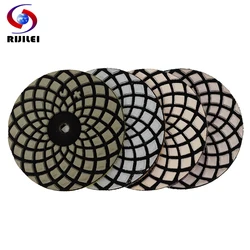 4 Pcs/Set 4 Inch Dry Polishing Pad Premium Sharp Flexible Diamond Polishing Pads For Granite Marble Stone Sanding Disc