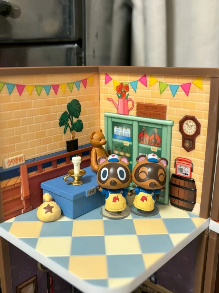 Re-Ment Animal Crossing Happy Room Blind Box Miniatuur Figure Collection Desktop Ornament Kerstcadeau voor kinderen
