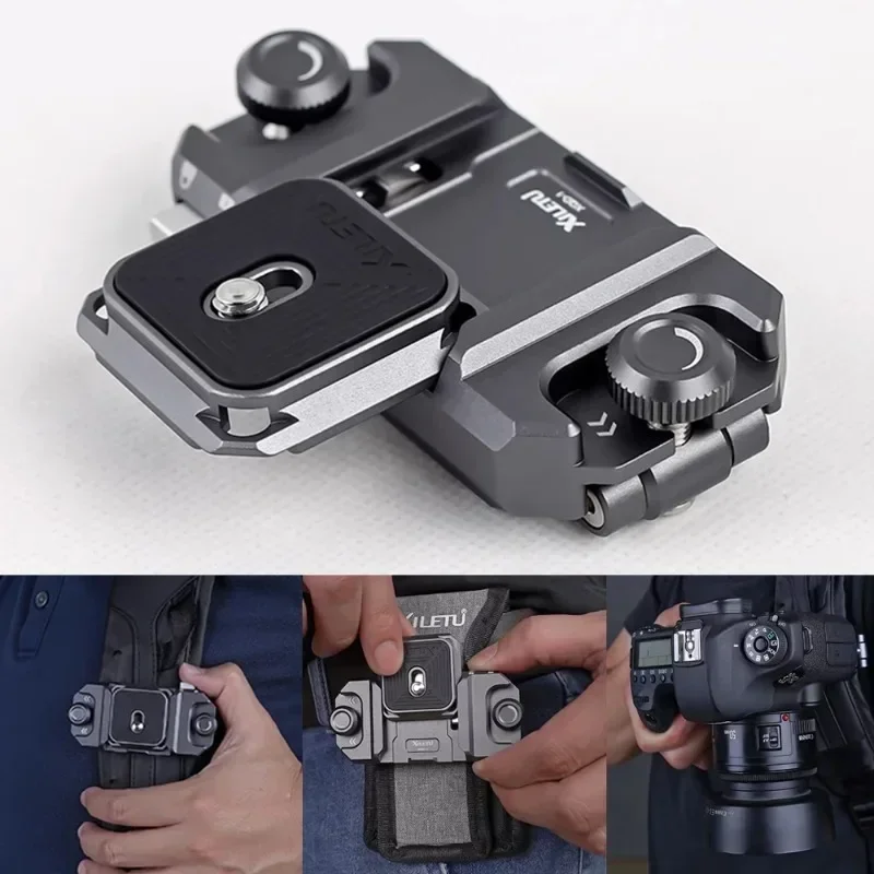 Universele Slr Camera Quick Release Plate Clip Quick Switch Statief Schuifregelaar Installatie Adapter Camera Clip Geschikt Voor Buiten