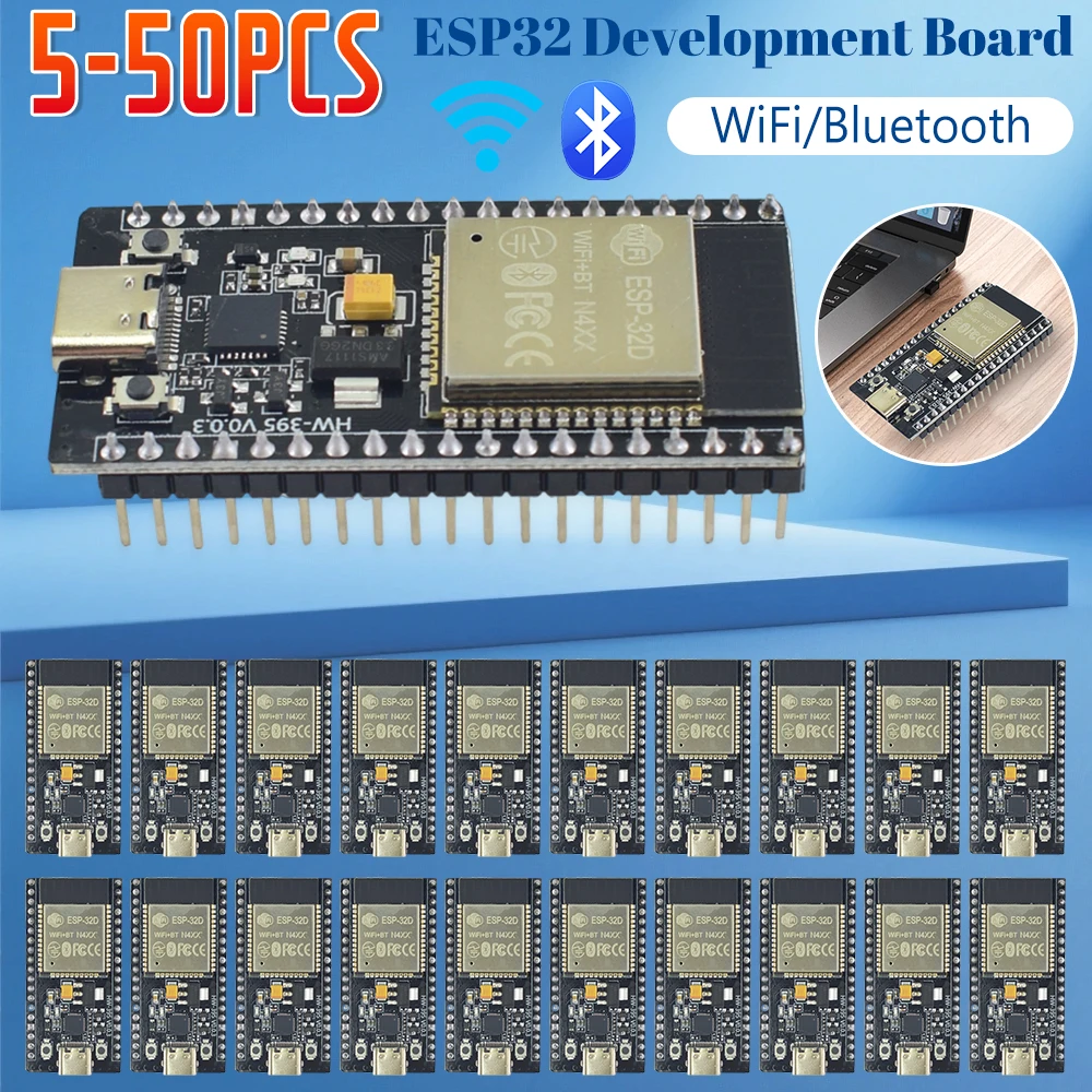 

5-50 шт. ESP32-C5 двухдиапазонная плата разработки WiFi6, 4 МБ Flash, CH343, 32-контактный Type-C, модуль для умного дома и IoT, новый