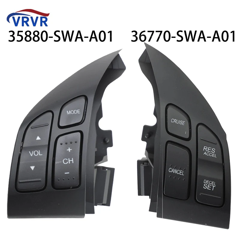 Image of VRVR 35880-SWA-A01 36770-SWA-A01 Auto Lenkrad Audio Control Schalter Taste Für Honda CRV 2007-2011 35880SWAA01 36770SWAA01