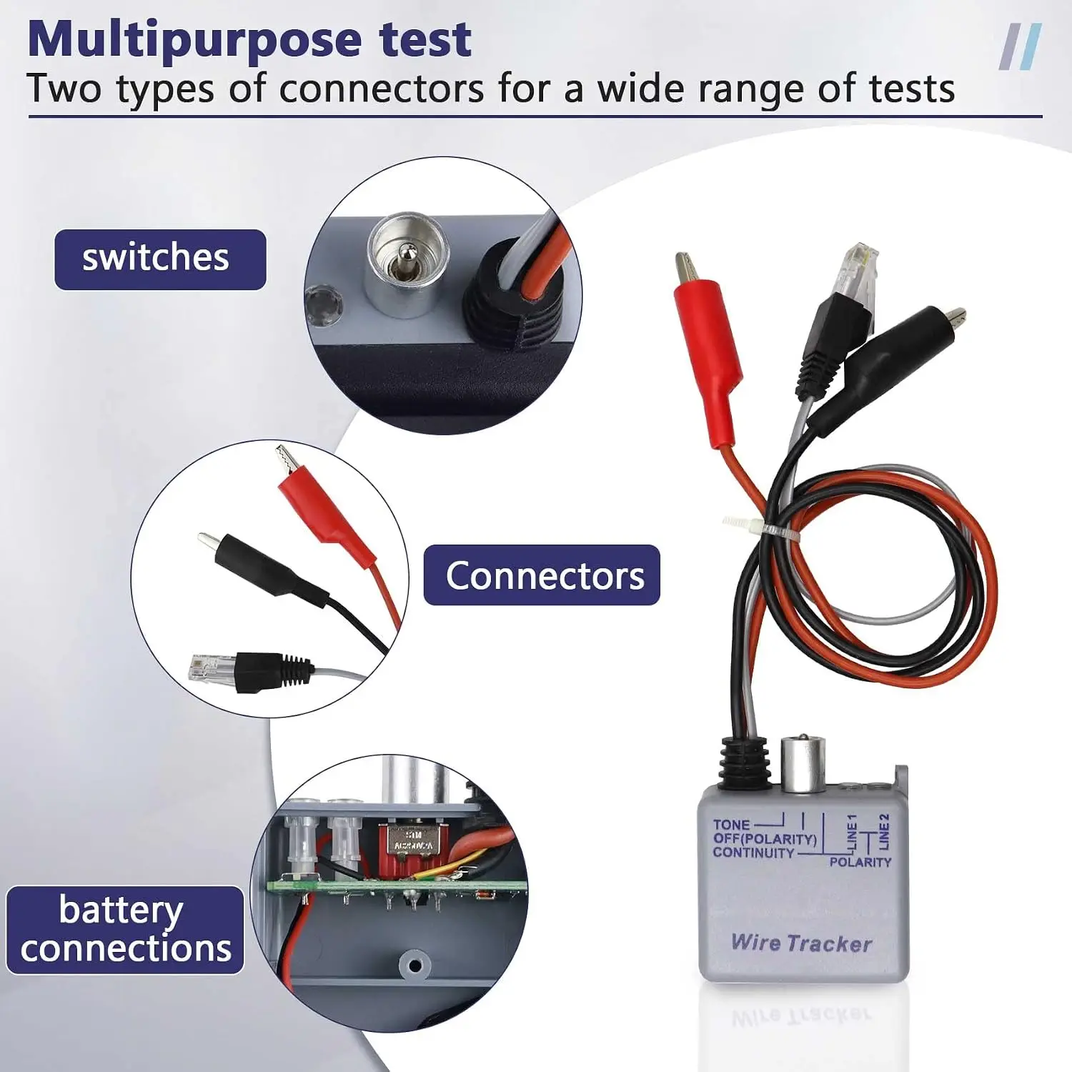 Tone Generator Kit, 200EP High Accuracy Wire Tracer Circuit Tester Wire Tester Kit, Wires Tone Tracer, Multi-Tone Cable Test Kits With Inductive Amplifier For Network Cables Collation