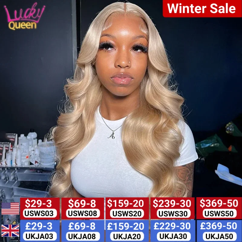 Ash Blonde Human Hair HD Lace Front Wig Bleached Knots Transparent Lace 5X5 Closure Wig Pre Plucked Human Hair Wig for Women