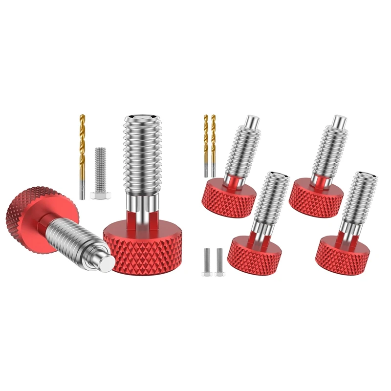 Quick Release Pins Kit para Rolling Toolbox, bloqueio de aço inoxidável, punho recartilhado, durável, M6, 8Pcs