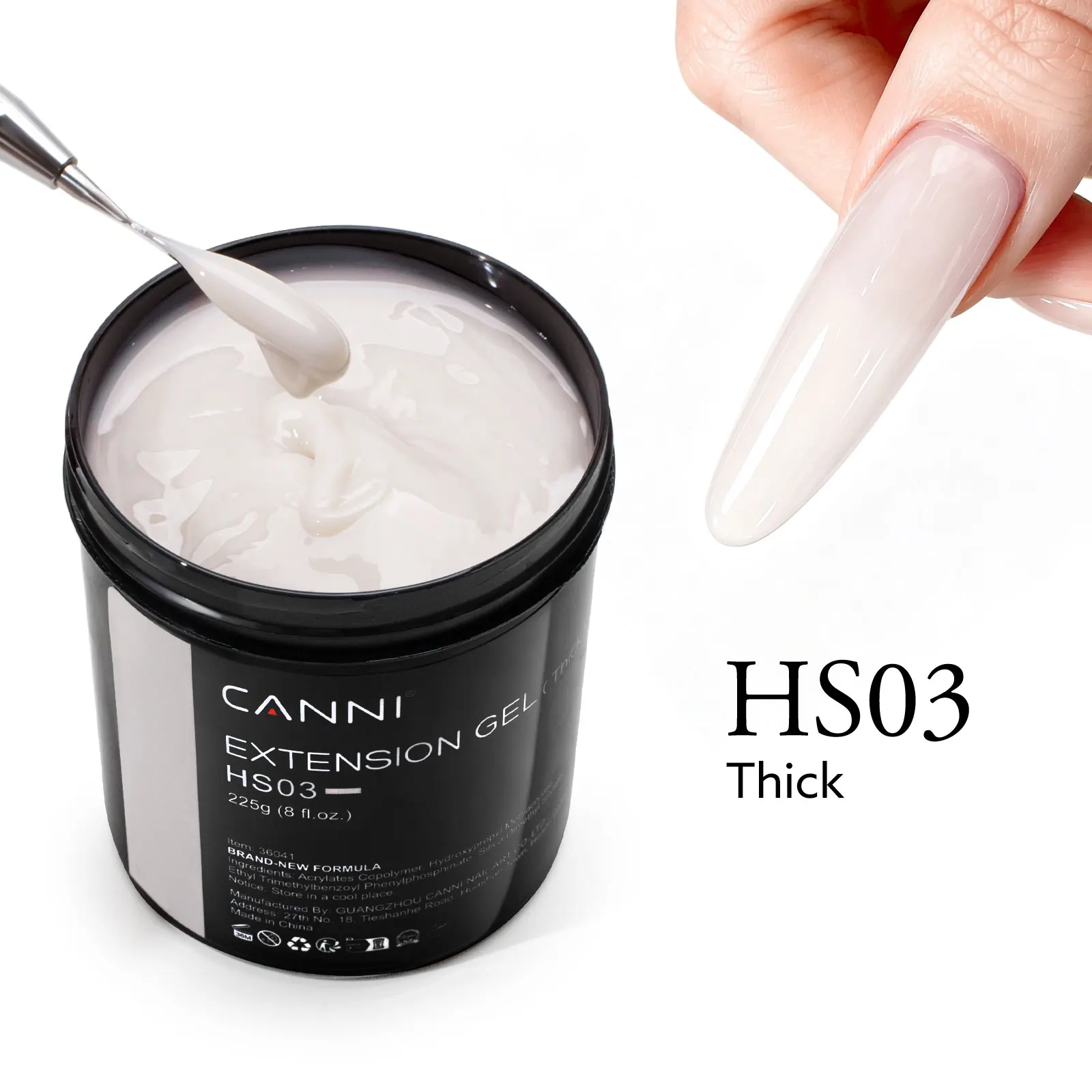CANNI Builder Extension Gel 225g Salonqualität Natürliche Jelly-Farben Langanhaltend Selbstnivellierend Extra Starkes Gel-Nagelmaterial TPO-frei – Detail 12