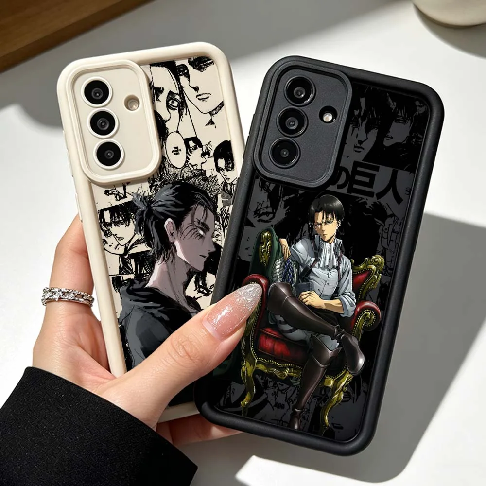 A-Attack On Titan Anime Silicone Case For Samsung Galaxy A71 A57 A56 A55 A54 A53 A52s A17 A16 A06 Eye Ladder Phone Case