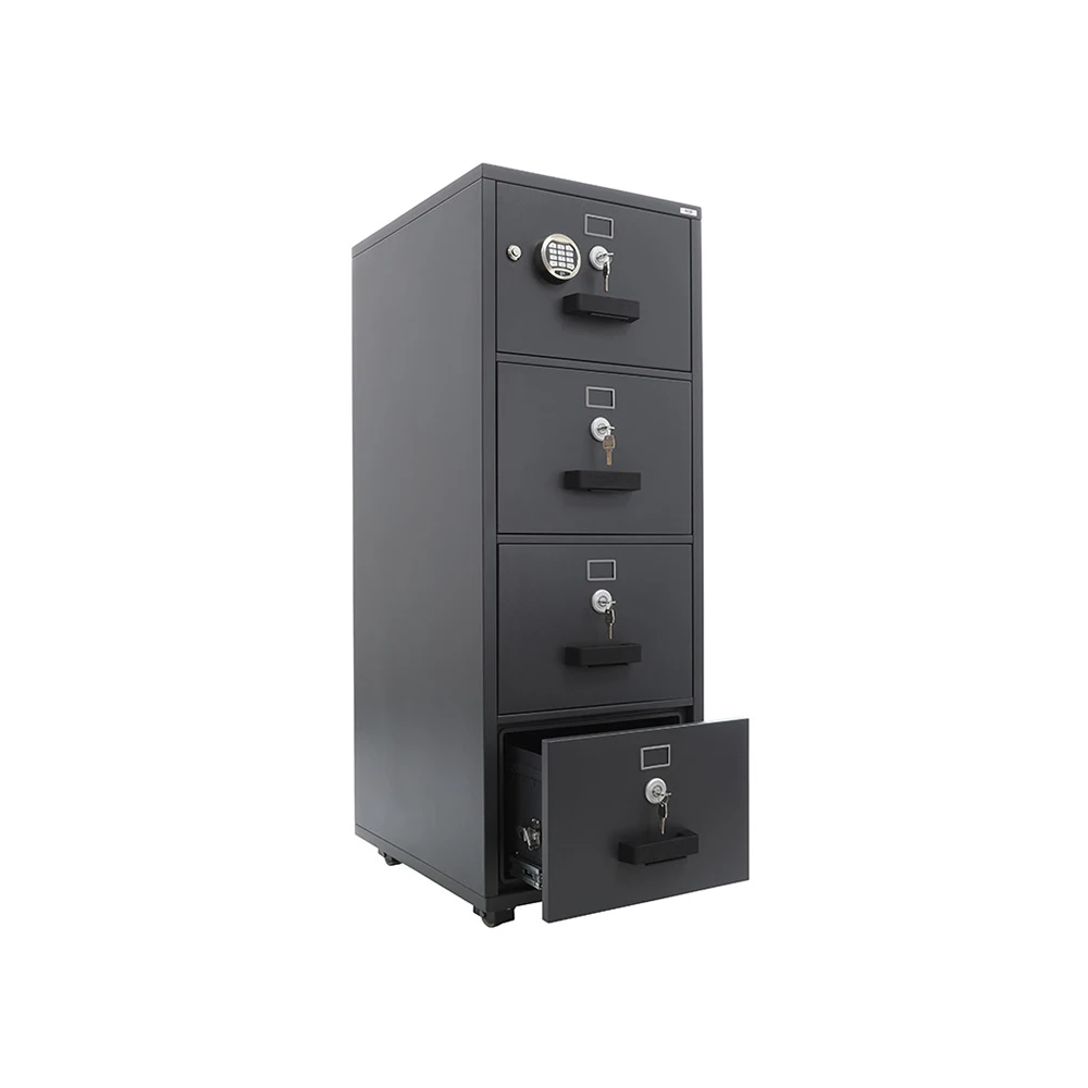 

4 Drawer Steel Fireproof Office Cupboard Fire Resistant Safe Metal File Cabinet