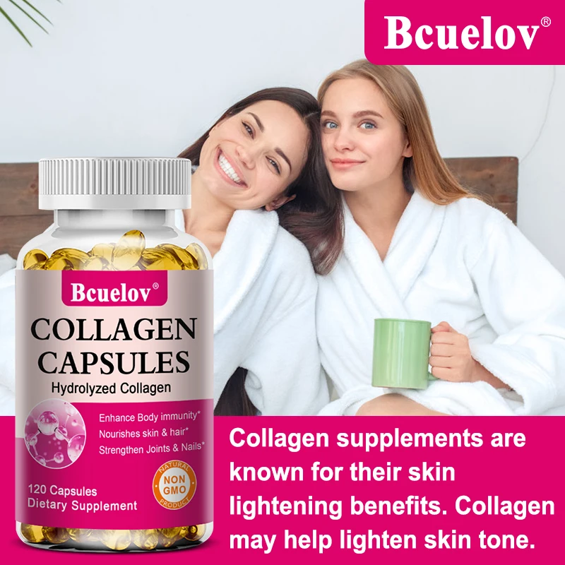 

Hydrolyzed Bovine Collagen Capsules Support Joint, Hair, Nails, Skin Care Collagen Supplement with Vitamins & Minerals, NON-GMO