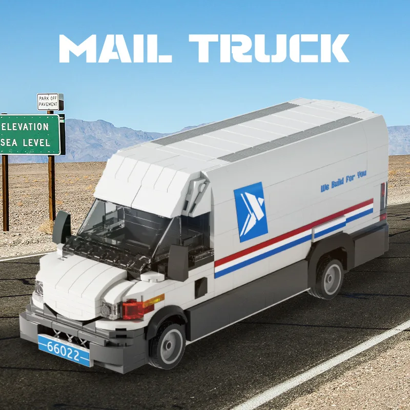 

Конструктор «Городской почтовый грузовик»: модель логистического транспортного средства, коллекционные кирпичики, игрушки для детей, подарки