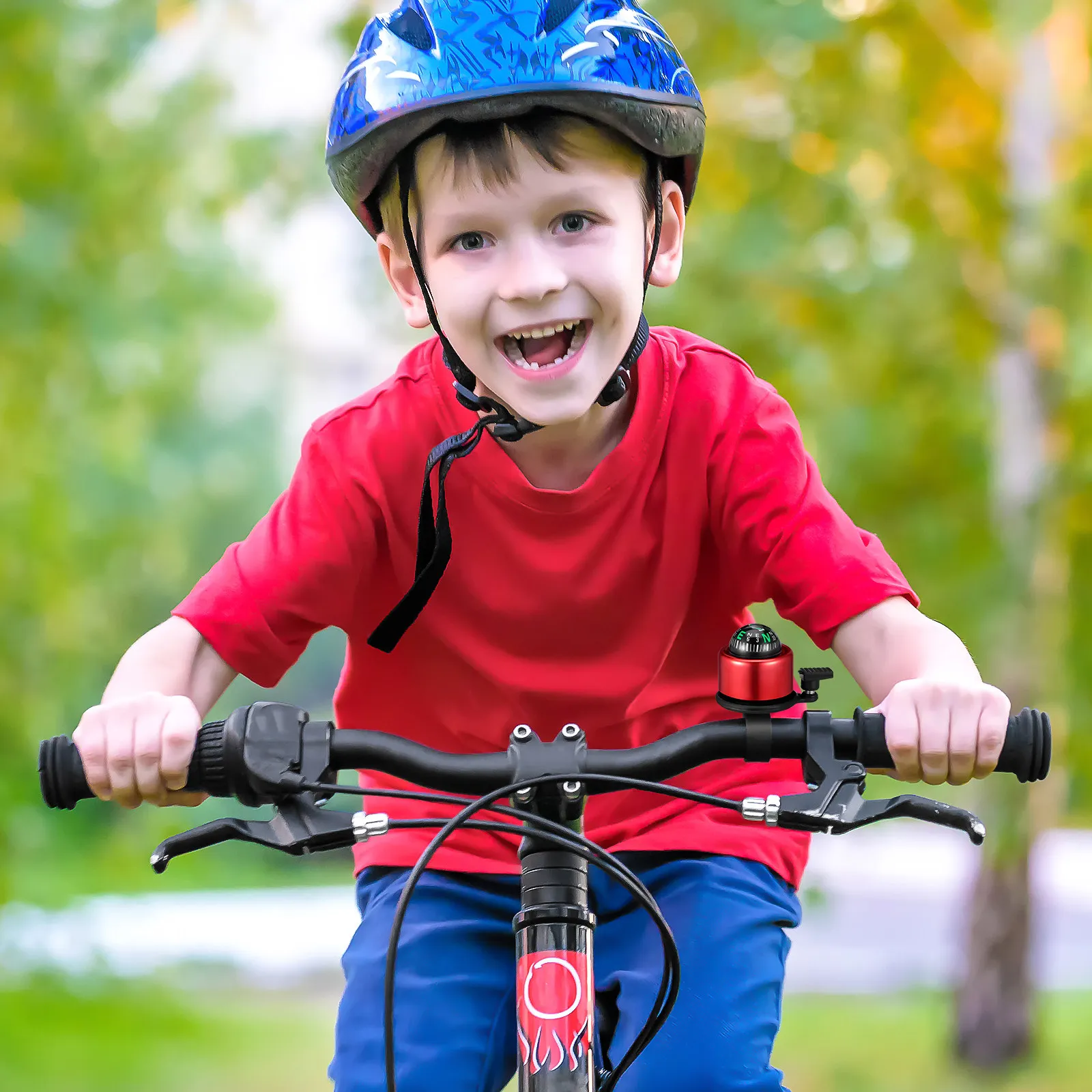 

Premium Bicycle Bell with Functional Compass Display Backward-Facing Navigation Aid Waterproof Construction for Road Mountain