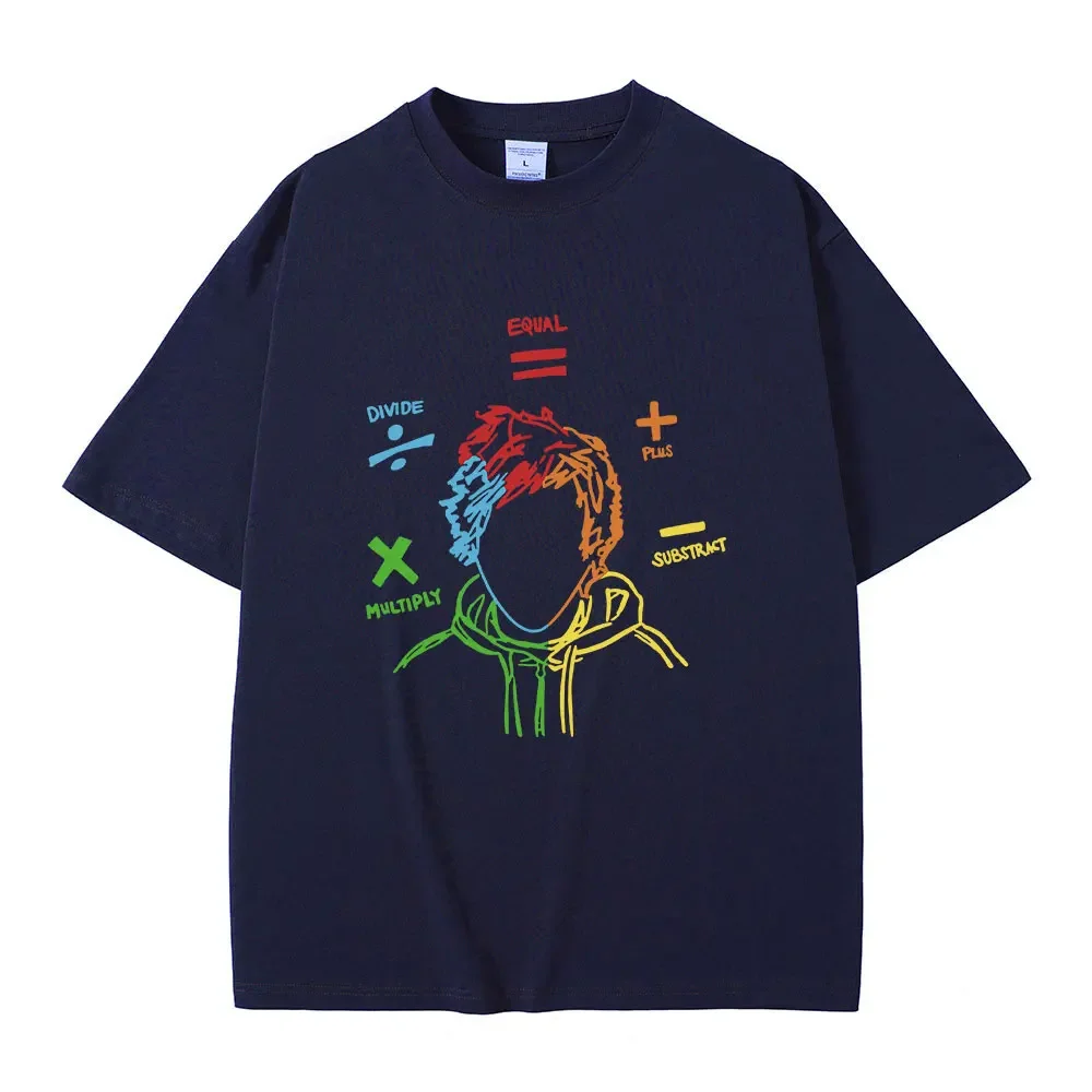 إد شيران The Math Tour Sheerios تي شيرت عادية كم قصير المرأة تي شيرت خمر الهيب هوب تي شيرت الشارع الشهير #4