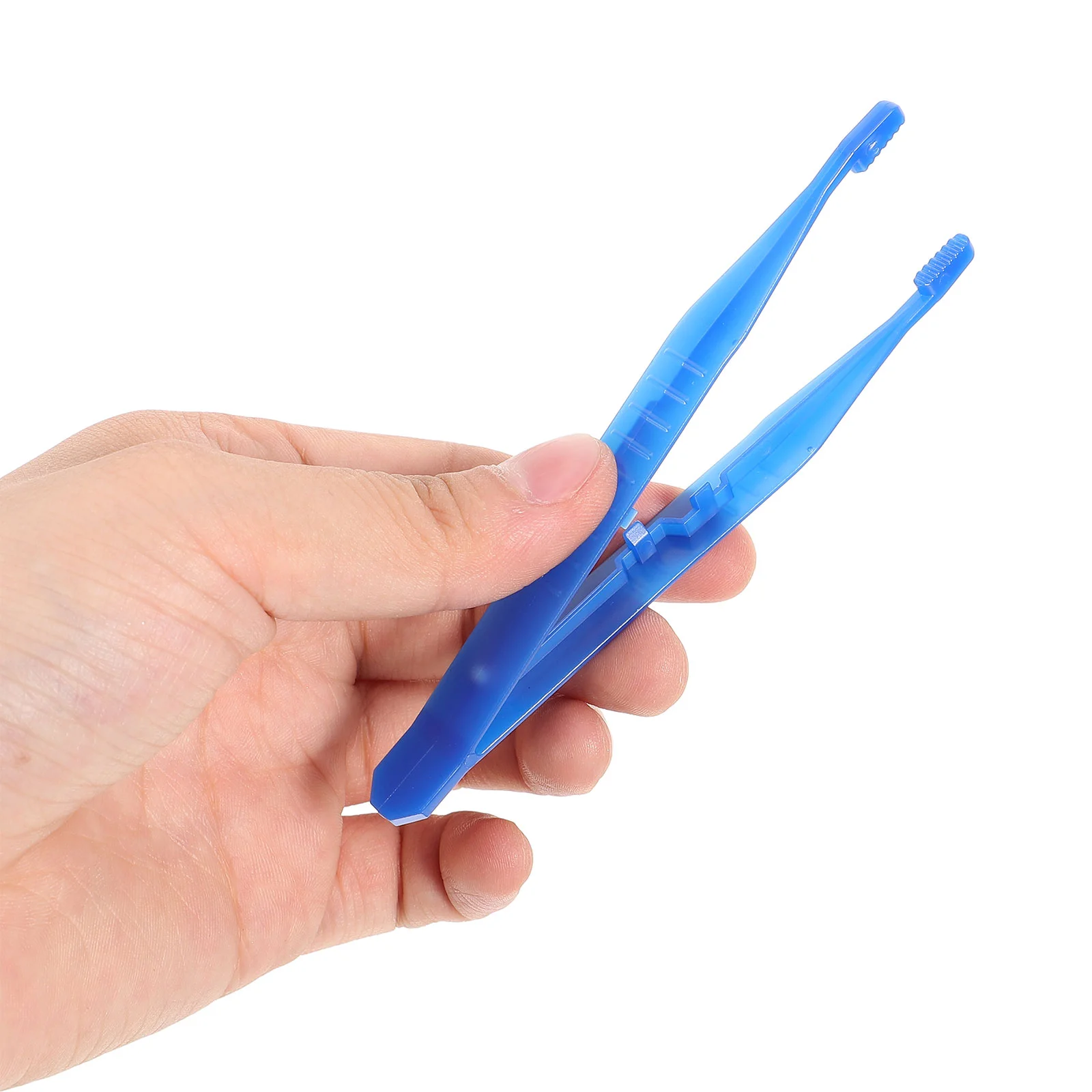 100 Pcs Fuse Crafts Tweezers Small Beads Accessories Hands Holding Mediacl Blue