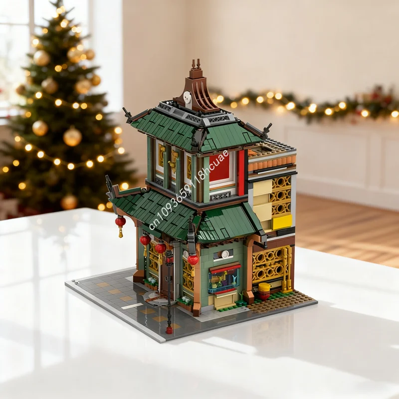 

2221 шт. MOC китайский ресторан модульная модель строительные блоки игрушки сборка DIY Рождественский подарок творческая идея образование день рождения