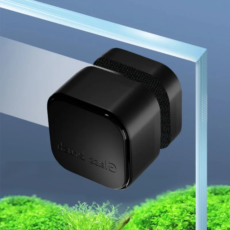 Image of 1 Stück magnetische Aquarium-Glasreiniger-Bürste, quadratischer Mini-Algenschaber aus Kunststoff für die Wartung von Aquarien, geeignet für verschiedene Fische