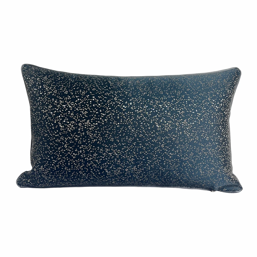 

1 Pc Set 12x20“ Home Decorative Orange Dark Blue Lumbar Pillow Case Jacquard Woven Shiny Chair Waist Cushion Cover