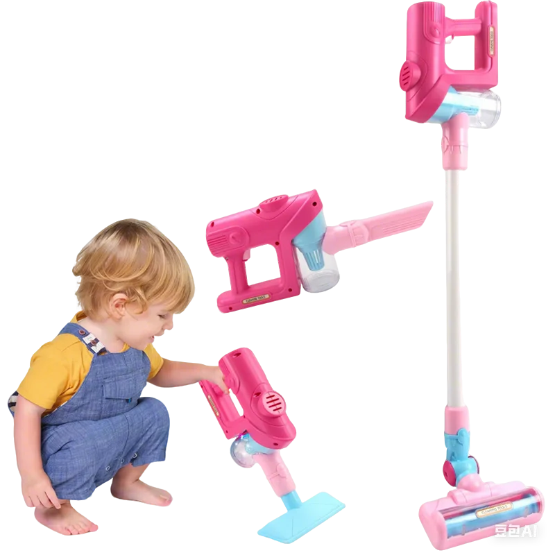 Elektrischer Mini-Staubsauger mit Licht und Musik, Reiniger, vorgetäuscht, Spielzeug für Kinder, Haushalt, Spielzeug, Reinigungsset, Geschenke für Mädchen und Jungen