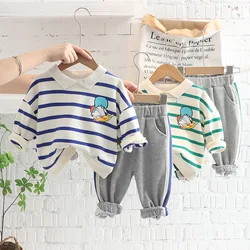 Spring Autumn Baby Clothes For Boys Children Donald Duck Hoodies Pants 2Pcs/sets Toddler Fashion Boys Costume Kids Tracksuits