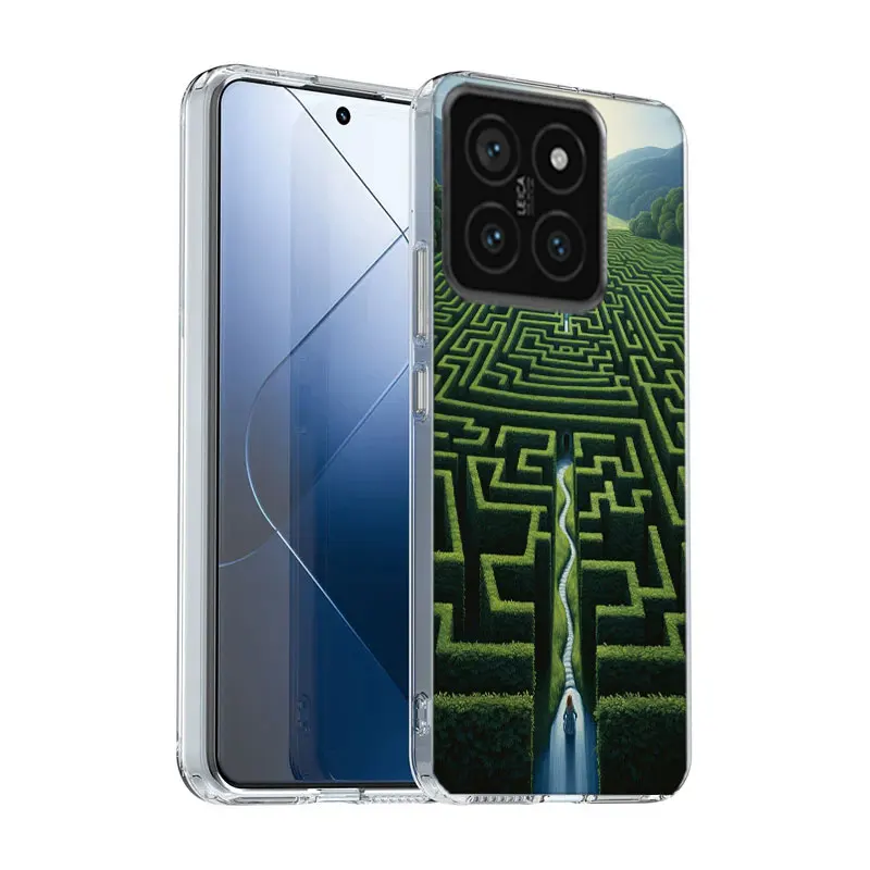 Ancient Maze Clear Phone Case For Xiaomi Mi 13 12 12T 11 11T 10 10T Pro 11i 9 9T 8 Lite CC9E A3 A2 TPU Pattern Soft Fundas