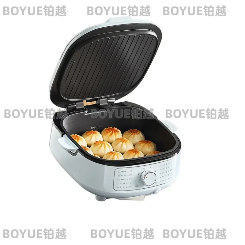 Electric Grill Pan Double Sided Heating Deep Nonstick Removable Plate Multifunctional BBQ Hot Pot Cooker Household Kitchen